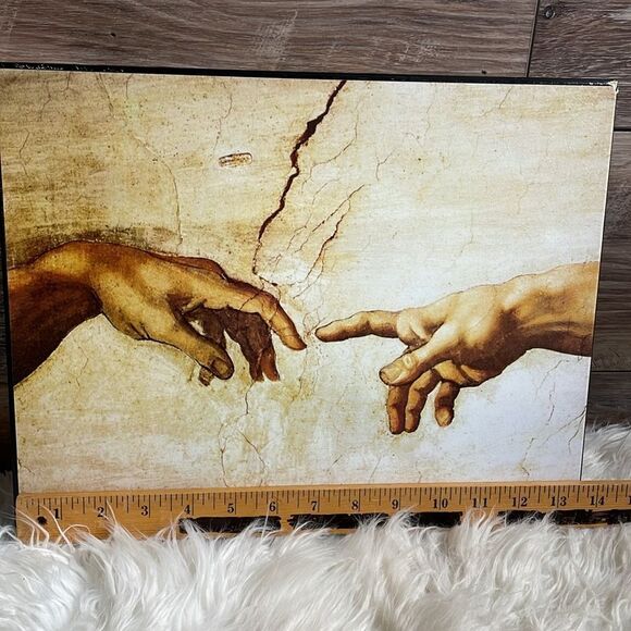 Picture of “The Creation of Adam”  by Michelangelo,  10 1/2” x 13 3/4” approx - Picture 5 of 10